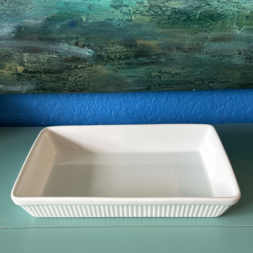White Rectangular Ceramic 13 x 9 Baking Dish